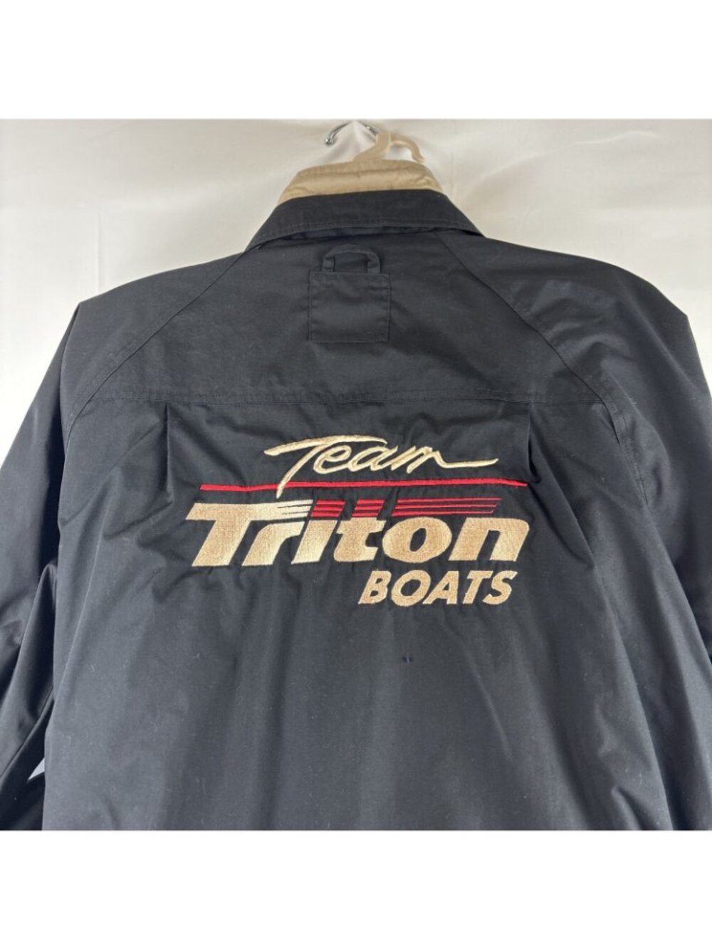 Triton Boats Fishing Team Jacket Embroidered Lined Black Size Large EUC - Picture 5 of 9